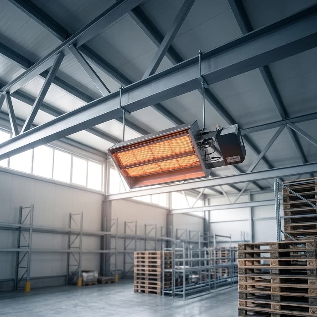 Infrared radiation: industrial illustration